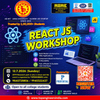 React Js Workshop 2026 venue Poster